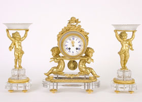 Baccarat-Clock-Garniture